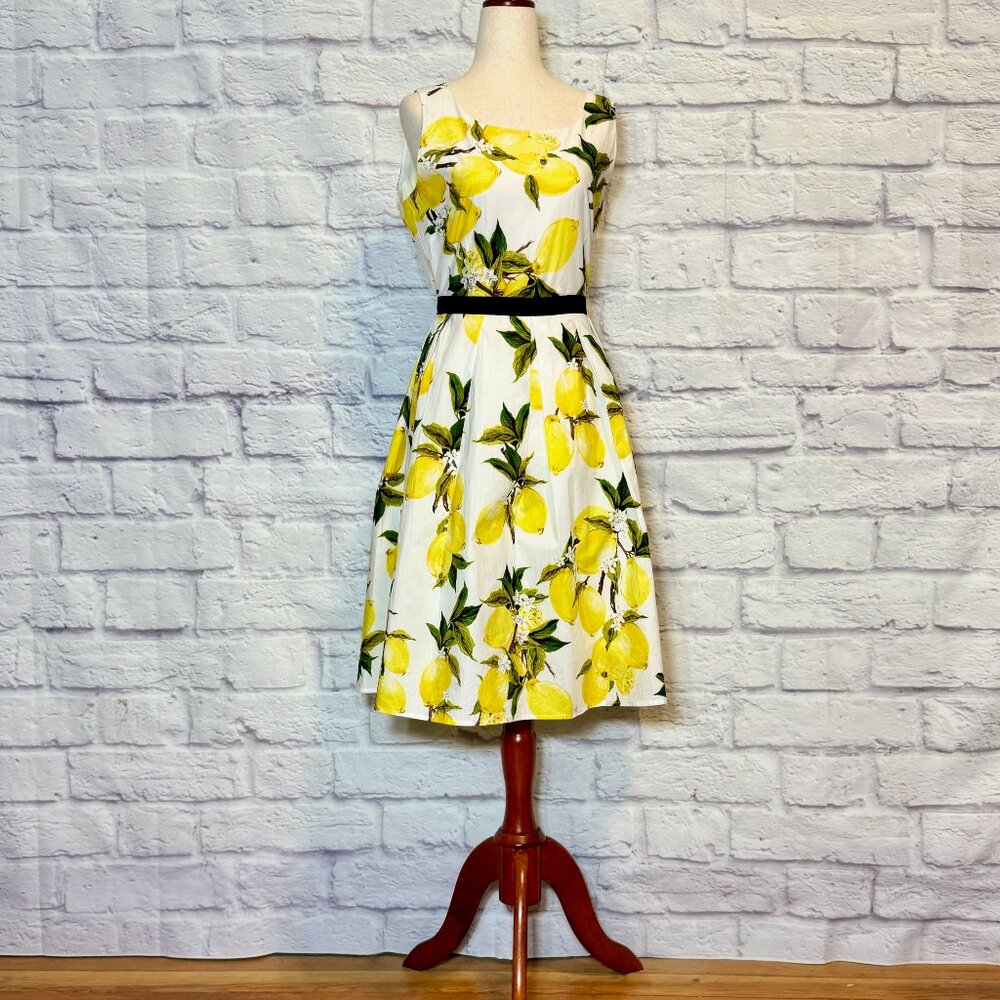 Frock Shop Lemon Print Knee-Length Dress